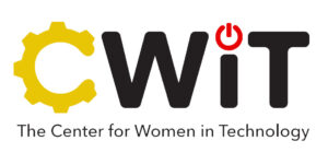 Image showing off CWITS logo. A yellow C that is like a gear and the i has a power symbol for the dot.